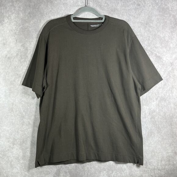 Abercrombie &‎ Fitch Shirt Mens Medium Brown Premium Essentials Oversized Tee - Picture 1 of 10